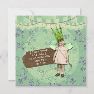 Sarcastic Altered Art Girl Birthday Kaart