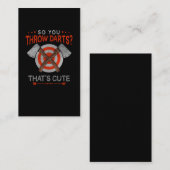 Sarcastic Ax Thrower Darts Woodworking Lumberjack Visitekaartje (Voorkant / Achterkant)