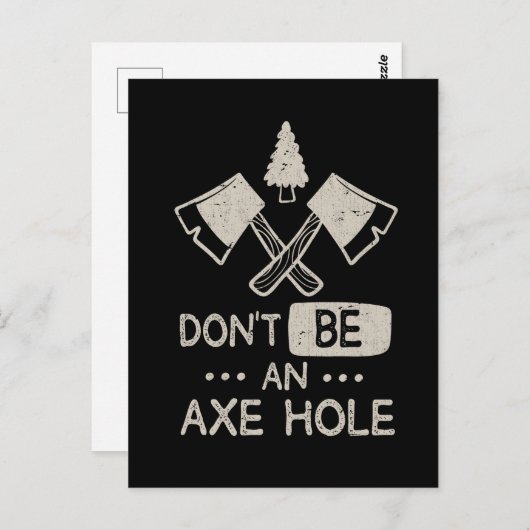 Sarcastic Ax Thrower Humor Woodworking Lumberjack Briefkaart (Voorkant / Achterkant)