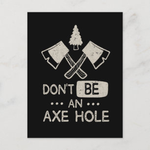 Sarcastic Ax Thrower Humor Woodworking Lumberjack Briefkaart