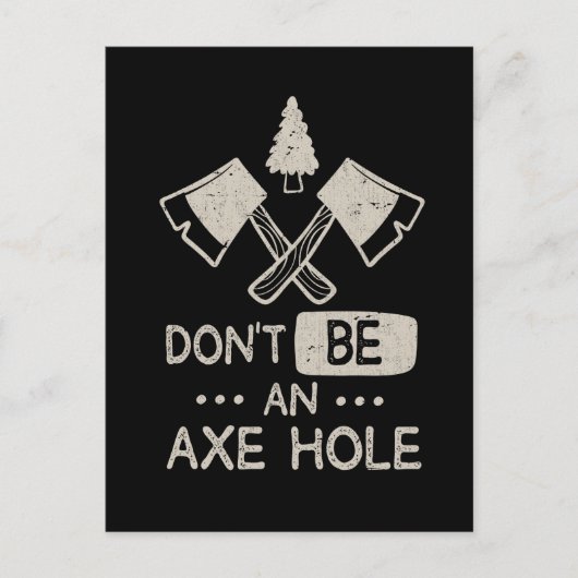 Sarcastic Ax Thrower Humor Woodworking Lumberjack Briefkaart (Voorkant)