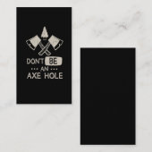 Sarcastic Ax Thrower Humor Woodworking Lumberjack Visitekaartje (Voorkant / Achterkant)