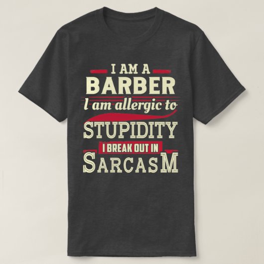 Sarcastic Barber T-shirt (Design voorkant)