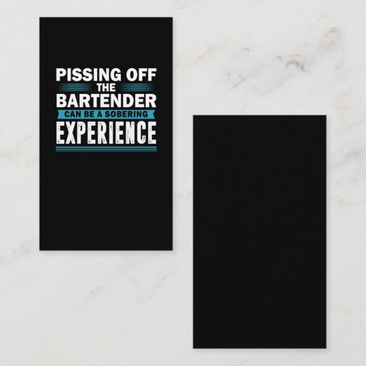 Sarcastic Bartender Alcohol Mixer Barkeeper Jokes Visitekaartje (Voorkant / Achterkant)