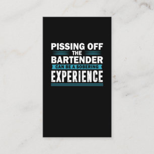Sarcastic Bartender Alcohol Mixer Barkeeper Jokes Visitekaartje