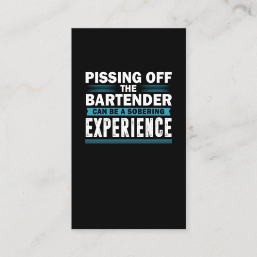 Sarcastic Bartender Alcohol Mixer Barkeeper Jokes Visitekaartje (Voorkant)
