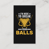 Sarcastic Billard Joke Pool Player Visitekaartje (Voorkant)