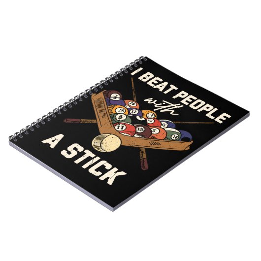 Sarcastic Billiard 8 Ball Humor Pool Notitieboek (Linkerzijde)