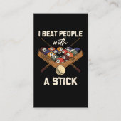Sarcastic Billiard 8 Ball Humor Pool Visitekaartje (Voorkant)