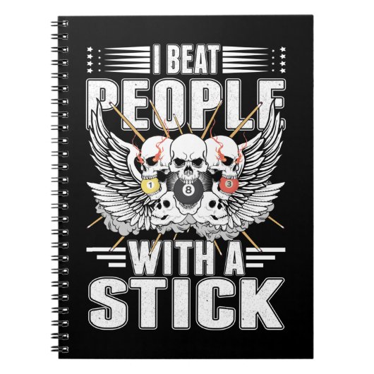 Sarcastic Billiard Snooker Cue Sportpoolspeler Notitieboek (Voorkant)