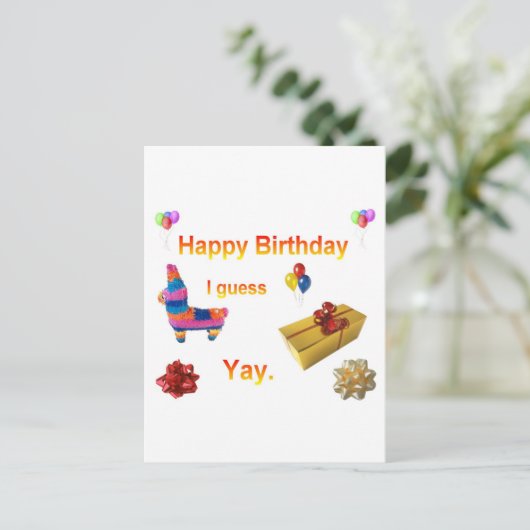 Sarcastic Birthday Greeting Briefkaart (Staand voorkant)