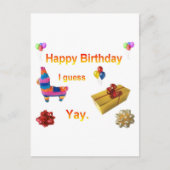Sarcastic Birthday Greeting Briefkaart (Voorkant)