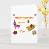 Sarcastic Birthday Greeting Kaart (Gele Bloem)