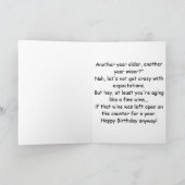 Sarcastic Birthday Koala with Colorful Balloons Kaart (Binnen)