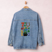 Sarcastic black cat  and Lucky charms Denim Jacket (Hangar)