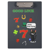 Sarcastic black cat  and Lucky charms Klembord (Voorkant)