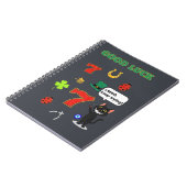 Sarcastic black cat  and Lucky charms Notitieboek (Linkerzijde)