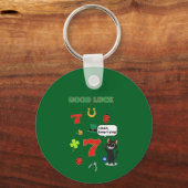 Sarcastic black cat and Lucky charms Sleutelhanger (Voorkant)