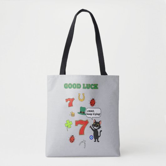 Sarcastic black cat  and Lucky charms Tote Bag (Voorkant)