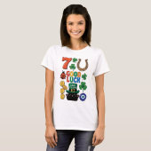 Sarcastic black cat &Lucky charms T-shirt (Voorkant volledig)