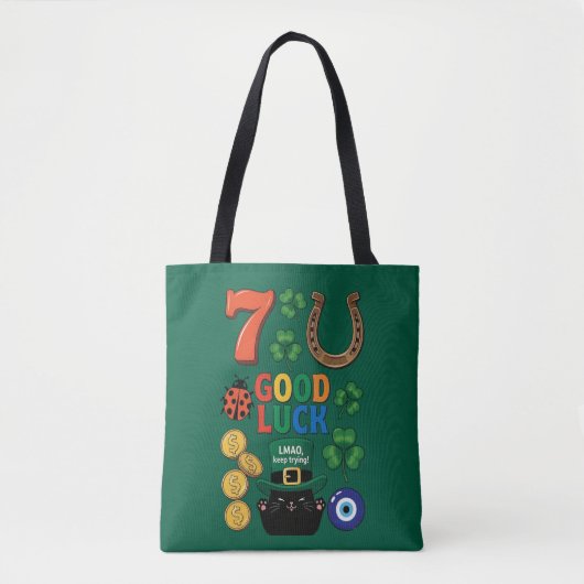 Sarcastic black cat &Lucky charms Tote Bag (Voorkant)