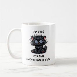 sarcastic black cat mug koffiemok
