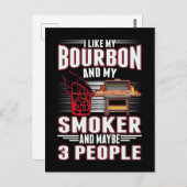 Sarcastic Bourbon en BBQ Lover Funny Barbecue Briefkaart (Voorkant / Achterkant)