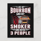 Sarcastic Bourbon en BBQ Lover Funny Barbecue Briefkaart (Voorkant)