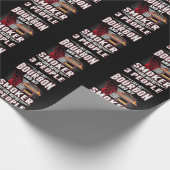Sarcastic Bourbon en BBQ Lover Funny Barbecue Cadeaupapier (Hoek)