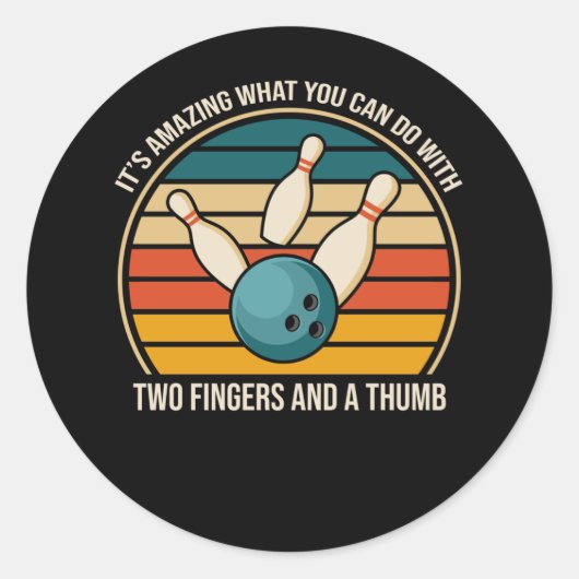 Sarcastic Bowling Quote Bowler Humor Ronde Sticker (Voorkant)