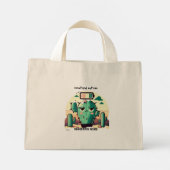 Sarcastic Cactus with Low Battery Mini Tote Bag (Achterkant)