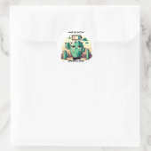 Sarcastic Cactus with Low Battery Ronde Sticker (Tas)