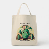 Sarcastic Cactus with Low Battery Tote Bag (Achterkant)
