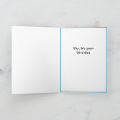 Sarcastic Cat Funny Birthday Kaart (Binnen)