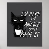 Sarcastic Cat Funny Cat I'm Here I'm Awake Don't P Poster (Voorkant)