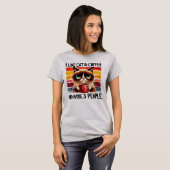 Sarcastic Cat Graphic T-shirt - Mijn kat, koffie & (Voorkant volledig)