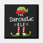 Sarcastic Christmas Elf Matching Pajama X-mas Part Magneet (Voorkant)