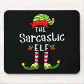 Sarcastic Christmas Elf Matching Pajama X-mas Part Muismat (Voorkant)