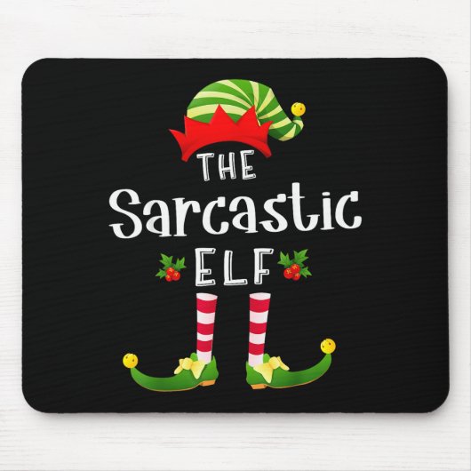 Sarcastic Christmas Elf Matching Pajama X-mas Part Muismat (Voorkant)