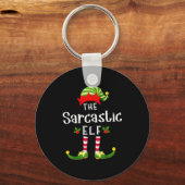 Sarcastic Christmas Elf Matching Pajama X-mas Part Sleutelhanger (Voorkant)