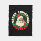 Sarcastic Christmas Merry Xmas Forer Funny Santa H Fleece Deken (Voorkant)