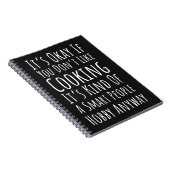 Sarcastic Cooking Gifts Meme Quote Saying Joke Notitieboek (Rechterzijde)