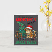 Sarcastic Dog Christmas Srit Ting Jingle Bells Hum Kaart (Gele Bloem)