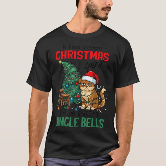 Sarcastic Dog Christmas Srit Ting Jingle Bells Hum T-shirt (Voorkant)
