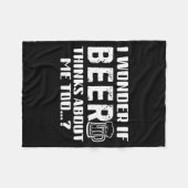Sarcastic Drinking Funny Beer Day Drinking Beer Qu Fleece Deken (Voorkant (Horizontaal))