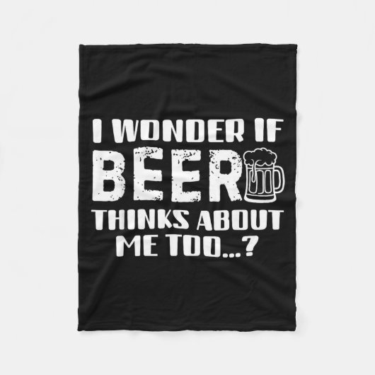 Sarcastic Drinking Funny Beer Day Drinking Beer Qu Fleece Deken (Voorkant)
