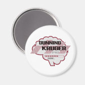 Sarcastic Dunning Kruger Effect Brain Illustratie Magneet (Voorkant / Achterkant)