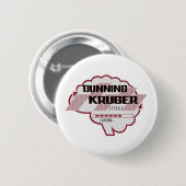 Sarcastic Dunning Kruger Effect Brain Illustratie Ronde Button 5,7 Cm (Voorkant /achterkant)
