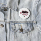 Sarcastic Dunning Kruger Effect Brain Illustratie Ronde Button 5,7 Cm (In situ)