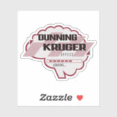 Sarcastic Dunning Kruger Effect Brain Illustratie Sticker (Vel)